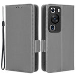 Huawei P60 / P60 Pro Litchi Texture PU Läder Plånboksfodral Skyddande Stativ mobilfodral med Rem