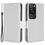 Huawei P60 / P60 Pro Litchi Texture PU Läder Plånboksfodral Skyddande Stativ mobilfodral med Rem