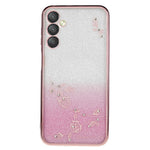 KADEM Til Samsung Galaxy A24 4G (162.1 x 77.6 x 8.3mm) Blomstret Telefoncover Rhinestone-dekoreret Gradient Glitter TPU Cover