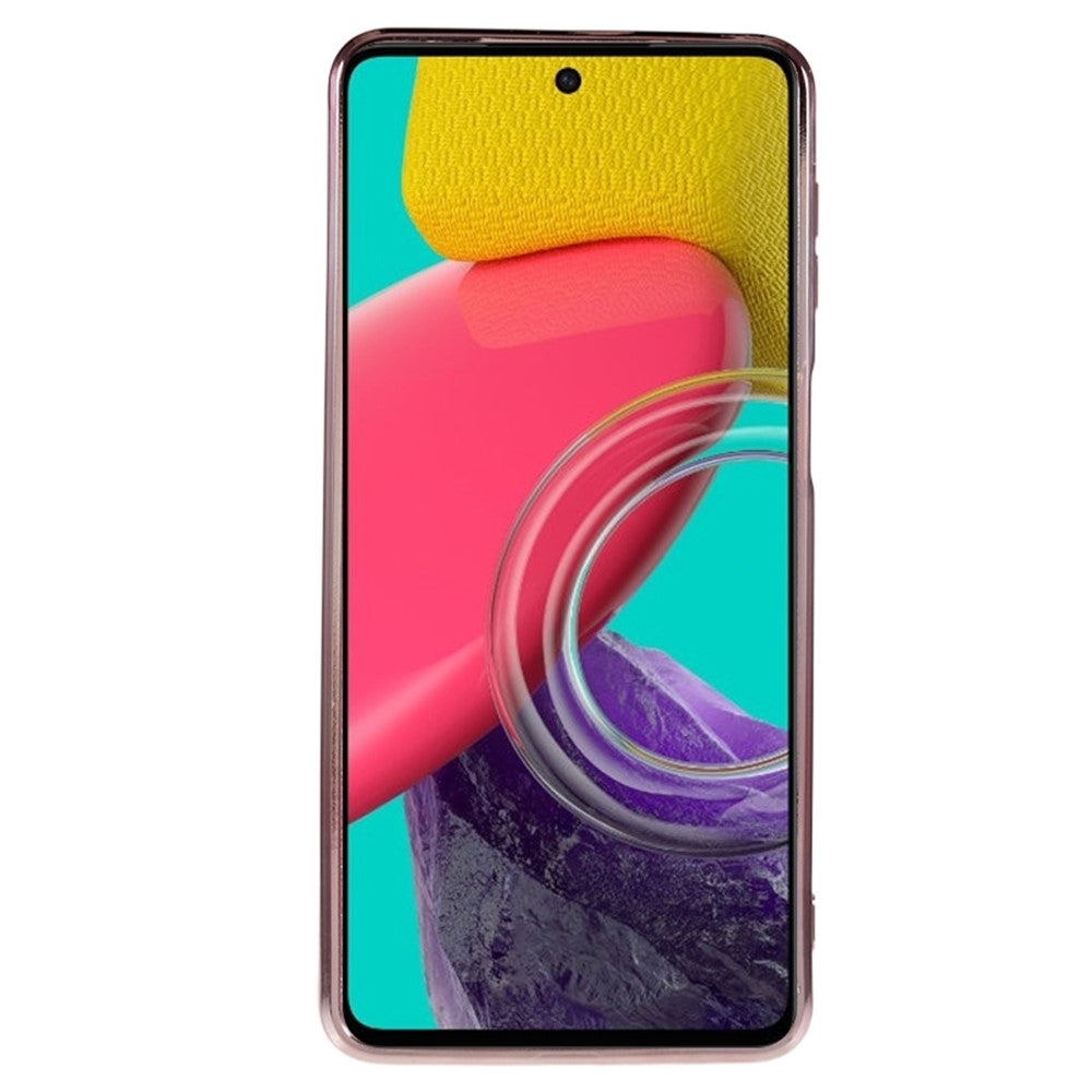 KADEM For Samsung Galaxy M53 5G Phone Case with Kickstand Electroplating Flower Pattern Rhinestone Phone Cover