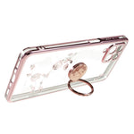 KADEM For Samsung Galaxy M53 5G Phone Case with Kickstand Electroplating Flower Pattern Rhinestone Phone Cover