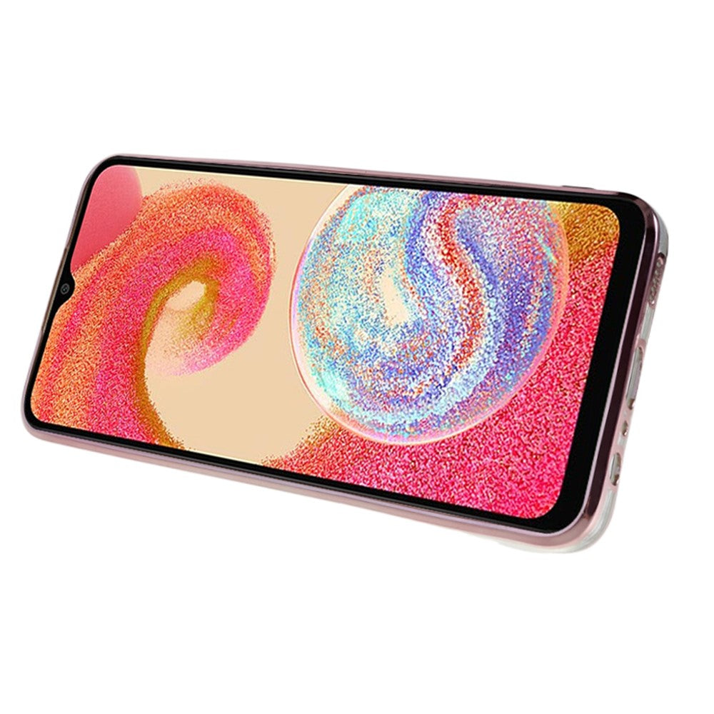 KADEM For Samsung Galaxy A04e 4G / M04 4G / F04 4G Rhinestone Phone Case Flower Pattern Kickstand Glitter Gradient TPU Cover