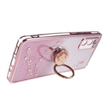 KADEM För Samsung Galaxy S20 FE / FE 5G / FE 2022 / S20 Lite Strass Stativ mobilskal Blommönster Gradient Glitter TPU Skal