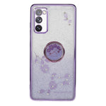KADEM För Samsung Galaxy S20 FE / FE 5G / FE 2022 / S20 Lite Strass Stativ mobilskal Blommönster Gradient Glitter TPU Skal