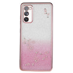 KADEM For Samsung Galaxy S20 FE / FE 5G / FE 2022 / S20 Lite Rhinestone Gradient Glitter TPU Case Flower Pattern Phone Cover