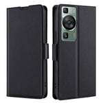 Shockproof Phone Case for Huawei P60 / P60 Pro PU Leather Anti-Drop Flip Cover with Card Slot Stand