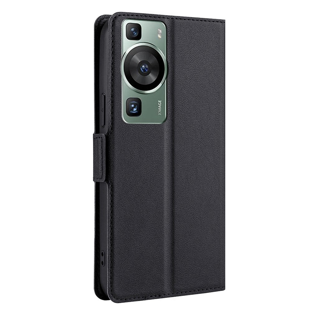Shockproof Phone Case for Huawei P60 / P60 Pro PU Leather Anti-Drop Flip Cover with Card Slot Stand