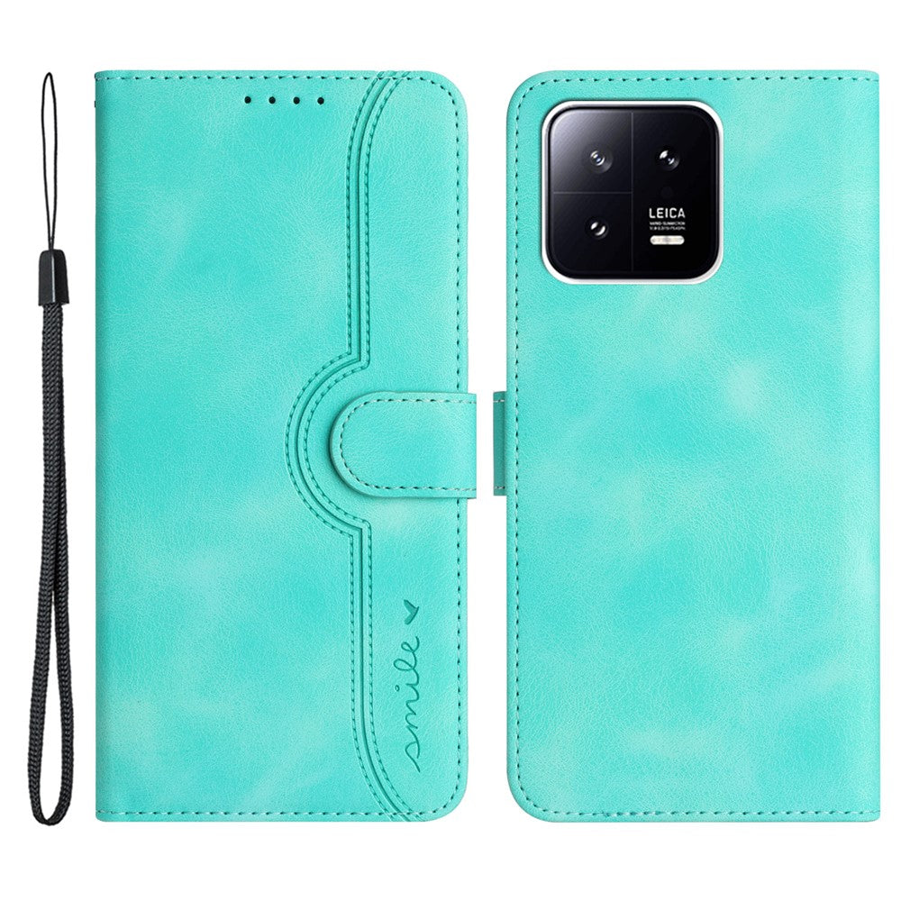 YX003 För Xiaomi 13 Pro 5G Anti-damm PU-läderfodral med tryckt mönster, mobilstativ, plånbok