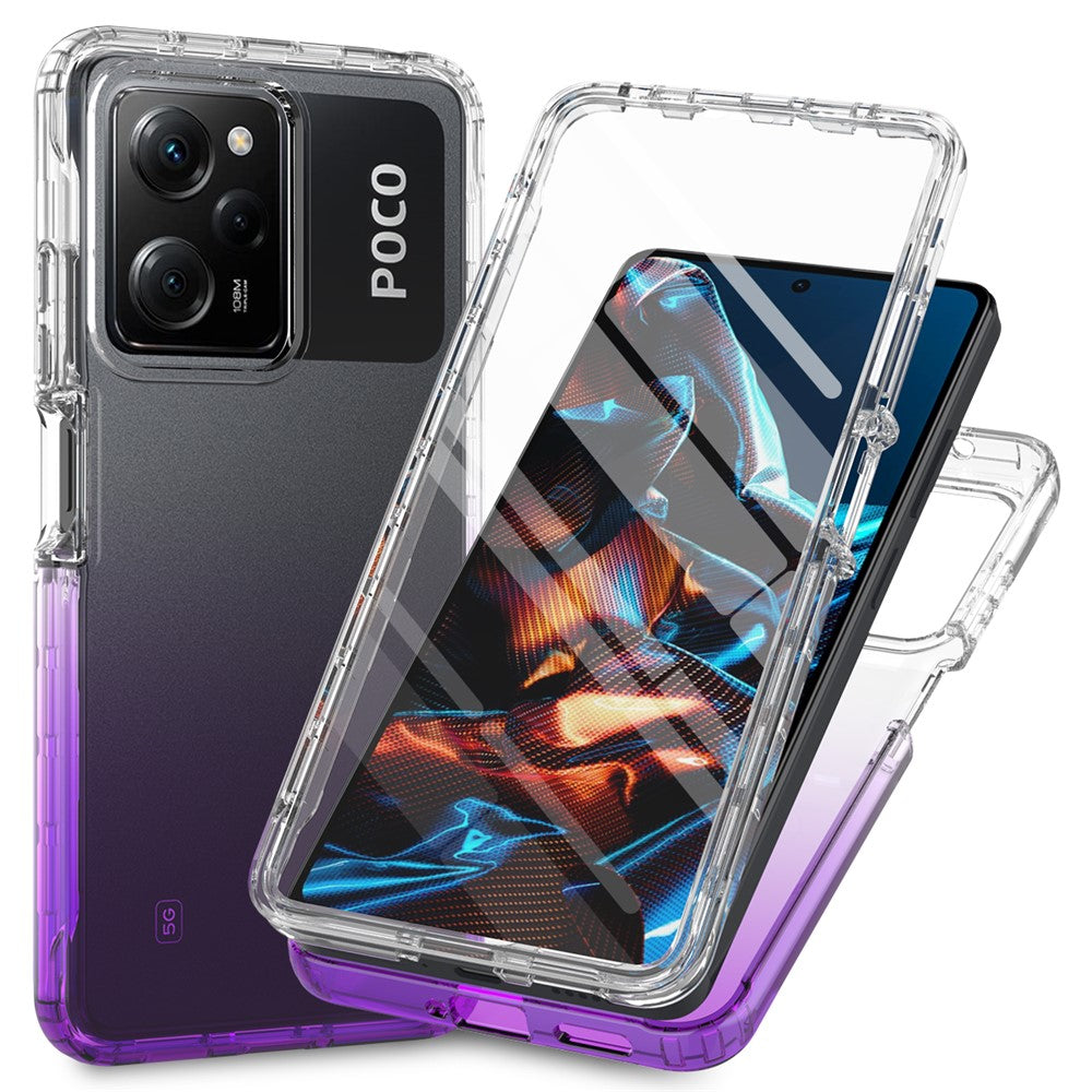 mobilskal för Xiaomi Redmi Note 12 Pro 5G / Note 12 Pro Speed 5G / Poco X5 Pro 5G, PC + TPU Gradient Fodral med PET-film