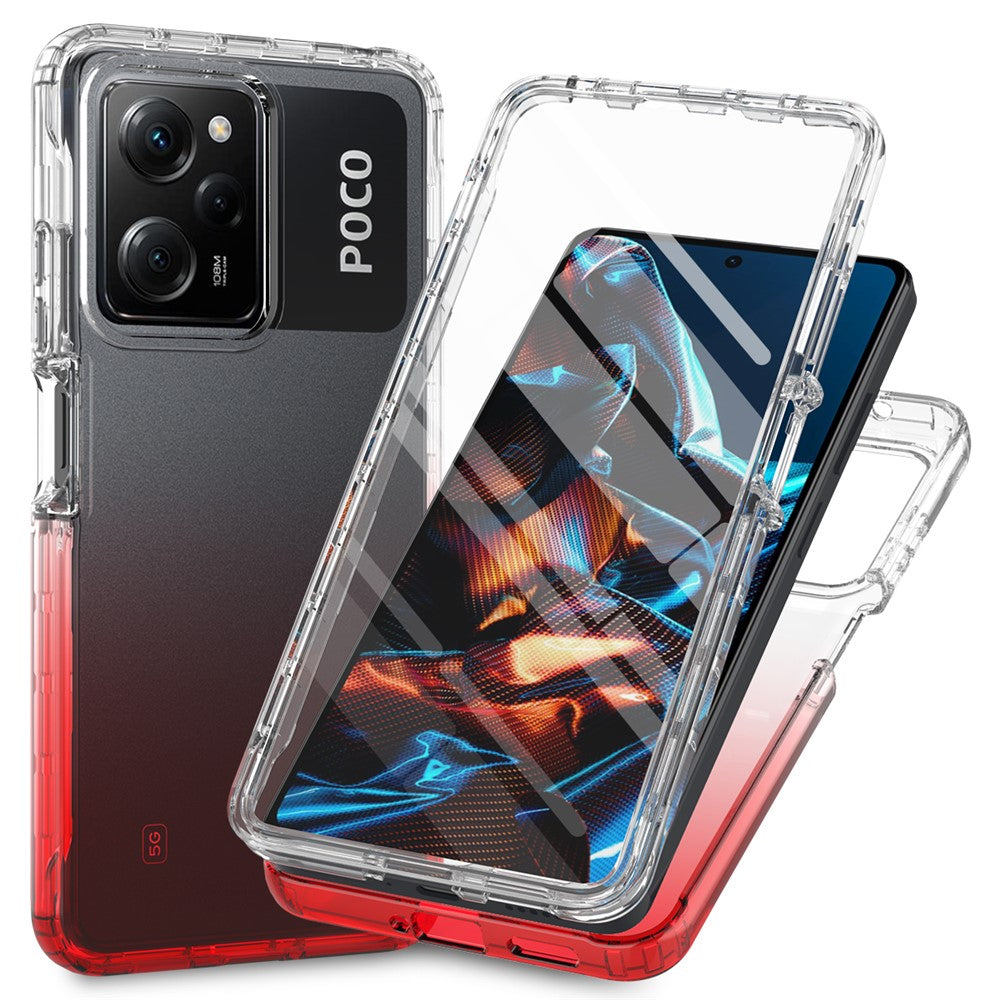 mobilskal för Xiaomi Redmi Note 12 Pro 5G / Note 12 Pro Speed 5G / Poco X5 Pro 5G, PC + TPU Gradient Fodral med PET-film