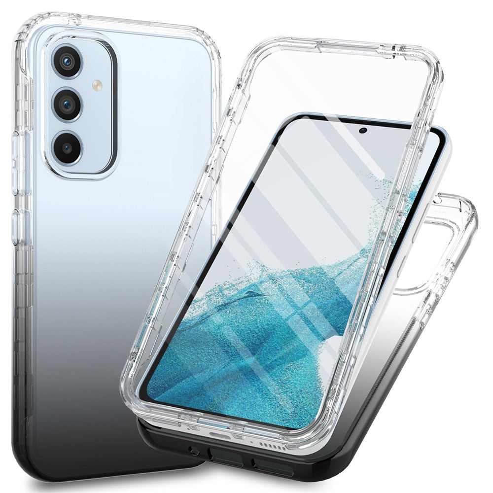 Samsung Galaxy A34 5G PC TPU-mobilskal i tonat färg med PET-skärmskydd