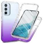 Samsung Galaxy A34 5G PC TPU-mobilskal i tonat färg med PET-skärmskydd
