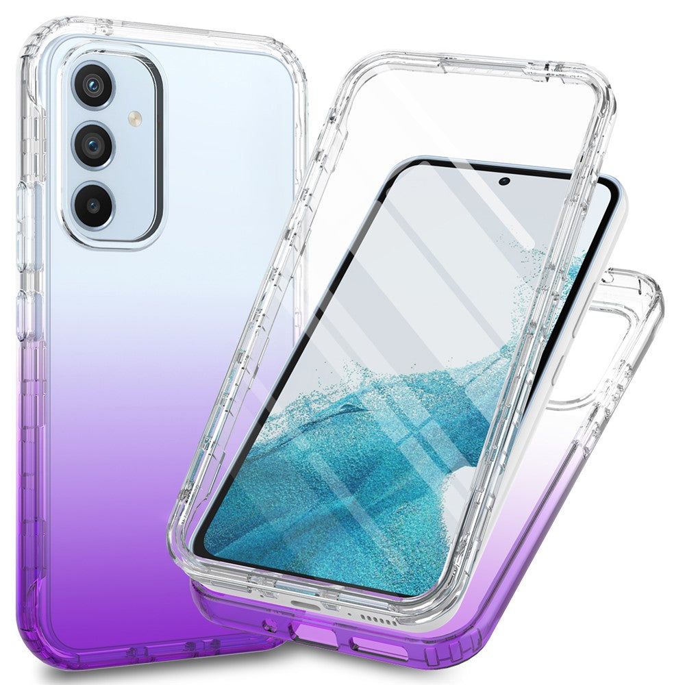 Samsung Galaxy A34 5G PC TPU-mobilskal i tonat färg med PET-skärmskydd