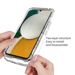 Samsung Galaxy A34 5G PC TPU-mobilskal i tonat färg med PET-skärmskydd