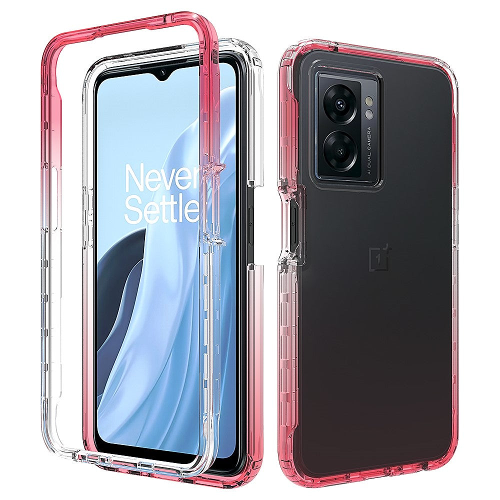 For OnePlus Nord N300 5G / Oppo A57 4G / A57 (2022) 5G / A77 4G / A77 5G Gradient Color Case TPU PC Phone Shell