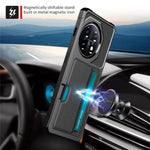 OnePlus 11 5G stötsäkert skal ZM02 PU-läderbelagt fallskyddande TPU-mobilskal med kortplats