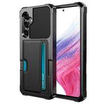 For Samsung Galaxy A34 5G Case ZM02 PU Leather Coated Protective Case Card Slot TPU Phone Shell