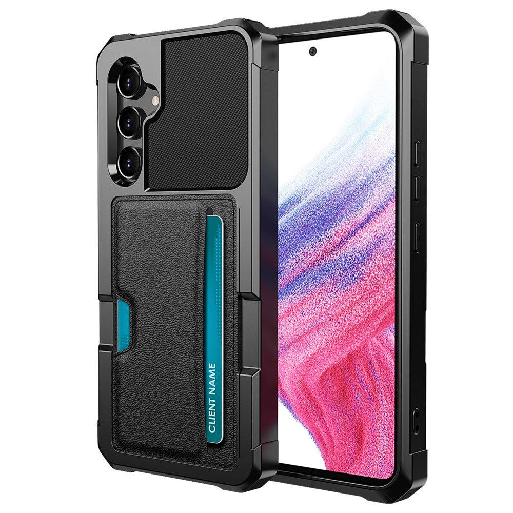 For Samsung Galaxy A34 5G Case ZM02 PU Leather Coated Protective Case Card Slot TPU Phone Shell