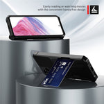 For Samsung Galaxy A34 5G Case ZM02 PU Leather Coated Protective Case Card Slot TPU Phone Shell