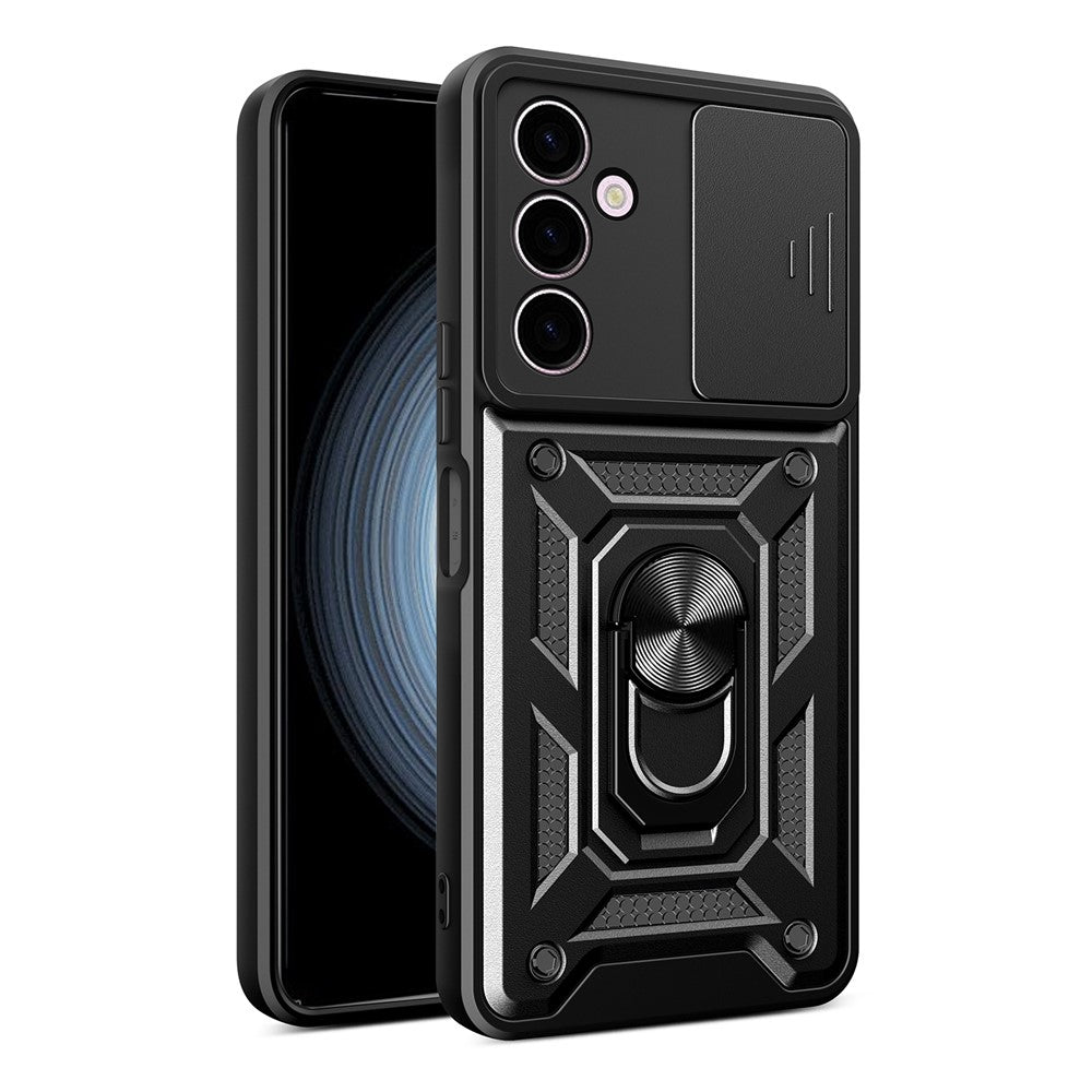 Samsung Galaxy A24 4G (162,1 x 77,6 x 8,3 mm) Stötsäkert stativ PC+TPU mobilskal glidande linsskydd