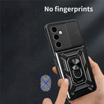Samsung Galaxy A24 4G (162,1 x 77,6 x 8,3 mm) Stötsäkert stativ PC+TPU mobilskal glidande linsskydd
