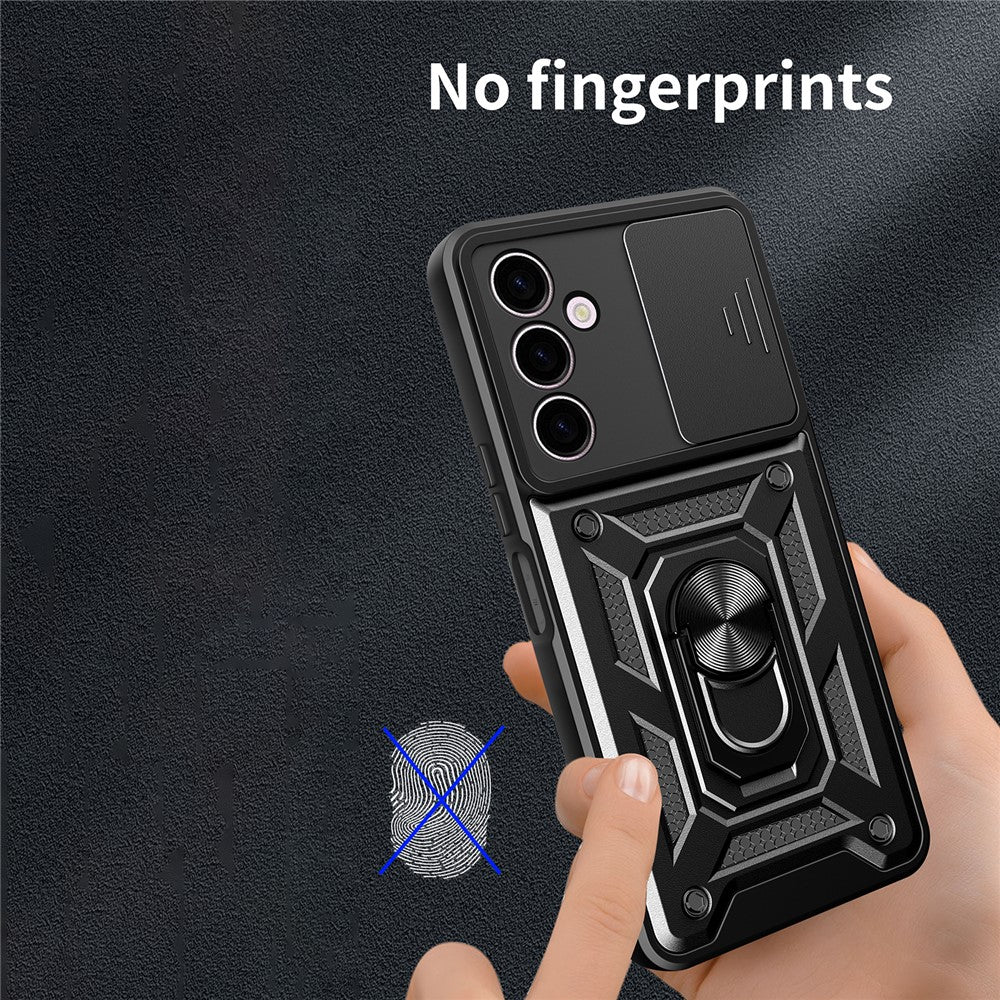 Samsung Galaxy A24 4G (162,1 x 77,6 x 8,3 mm) Stötsäkert stativ PC+TPU mobilskal glidande linsskydd