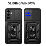 Samsung Galaxy A24 4G (162,1 x 77,6 x 8,3 mm) Stötsäkert stativ PC+TPU mobilskal glidande linsskydd