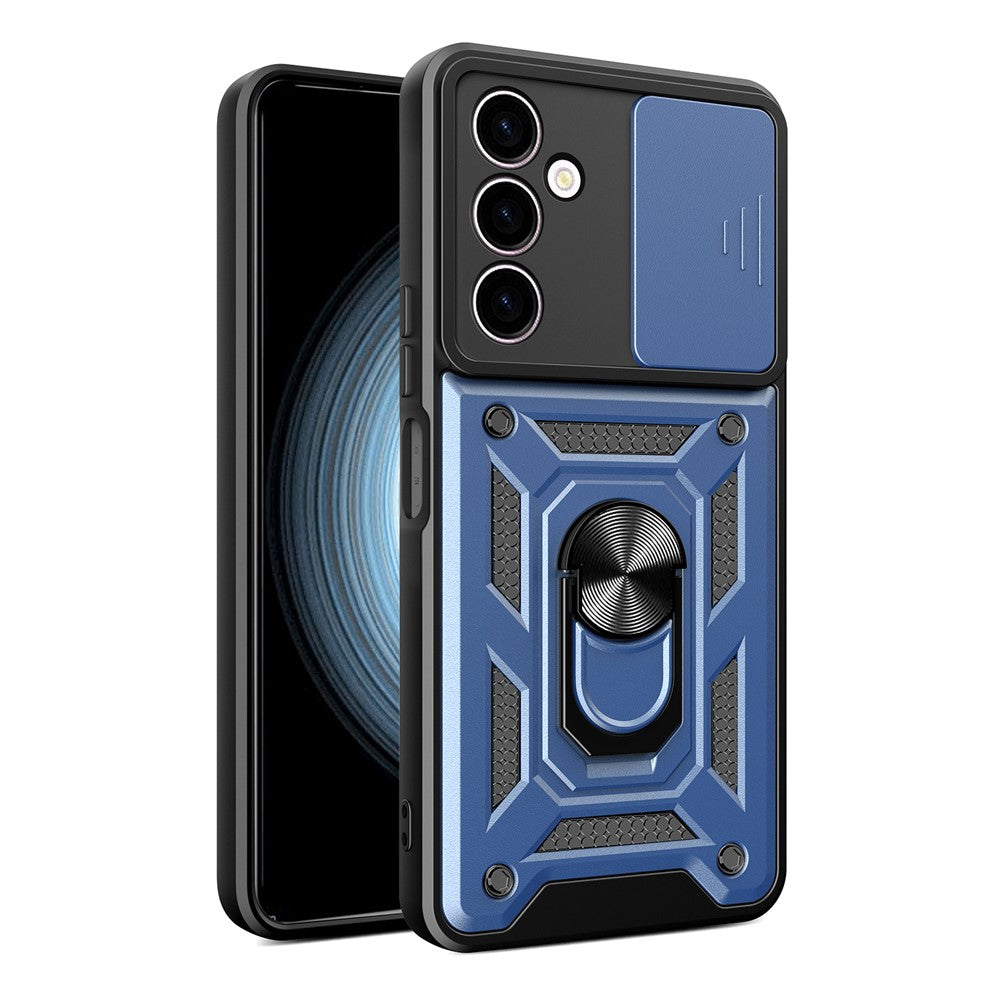 Samsung Galaxy A24 4G (162,1 x 77,6 x 8,3 mm) Stötsäkert stativ PC+TPU mobilskal glidande linsskydd