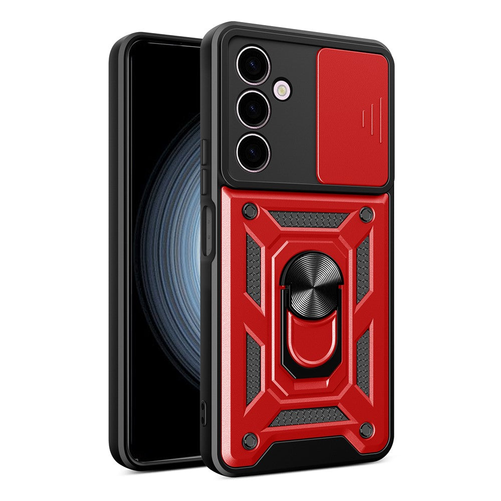 Samsung Galaxy A24 4G (162,1 x 77,6 x 8,3 mm) Stötsäkert stativ PC+TPU mobilskal glidande linsskydd
