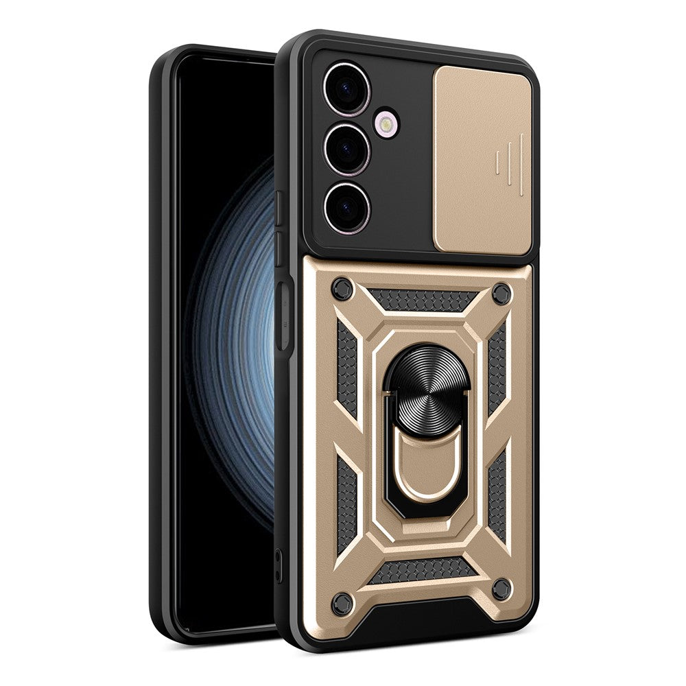 Samsung Galaxy A24 4G (162,1 x 77,6 x 8,3 mm) Stötsäkert stativ PC+TPU mobilskal glidande linsskydd