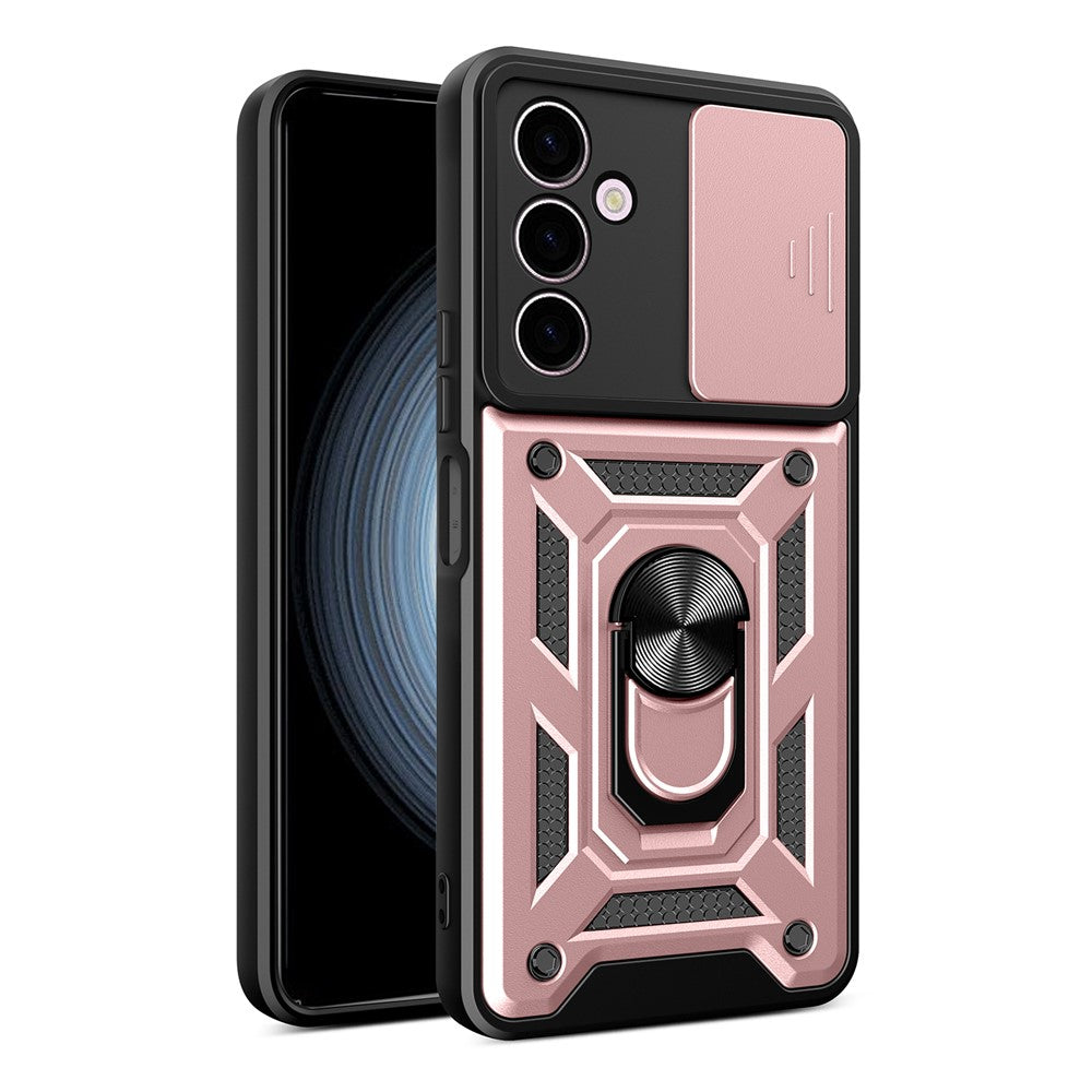 Samsung Galaxy A24 4G (162,1 x 77,6 x 8,3 mm) Stötsäkert stativ PC+TPU mobilskal glidande linsskydd