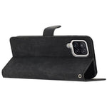 Til Samsung Galaxy A22 4G (EU-version) PU læderpung beskyttende cover skin-touch flip-stand telefoncover