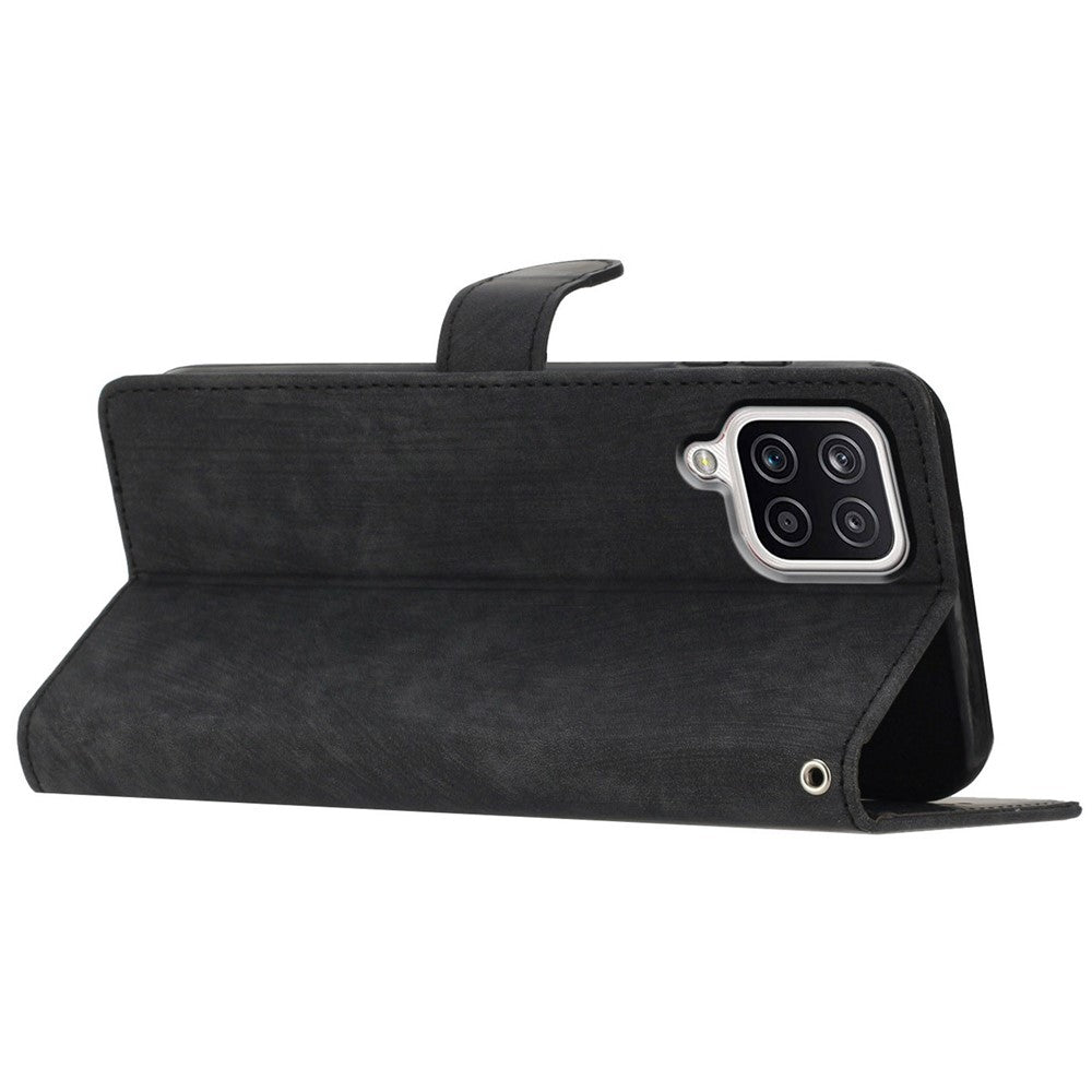 Til Samsung Galaxy A22 4G (EU-version) PU læderpung beskyttende cover skin-touch flip-stand telefoncover