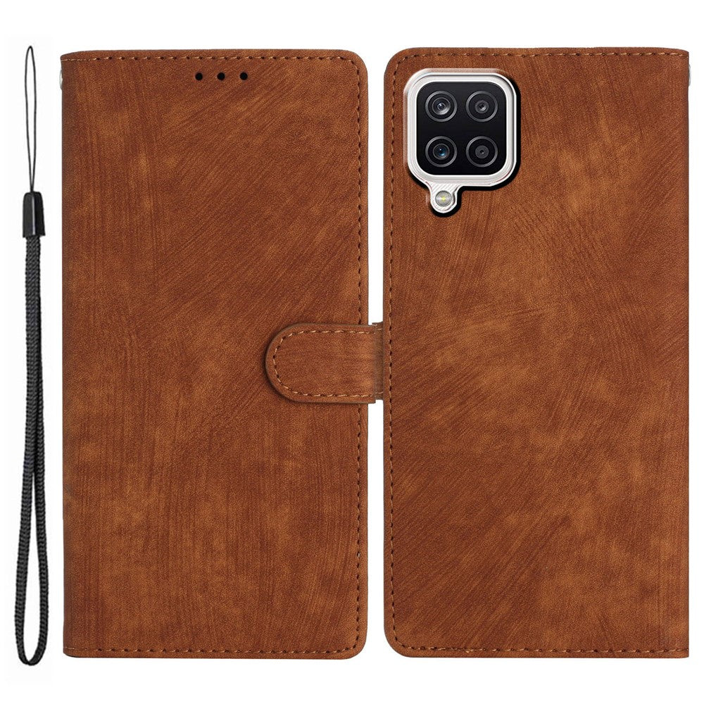 Til Samsung Galaxy A22 4G (EU-version) PU læderpung beskyttende cover skin-touch flip-stand telefoncover