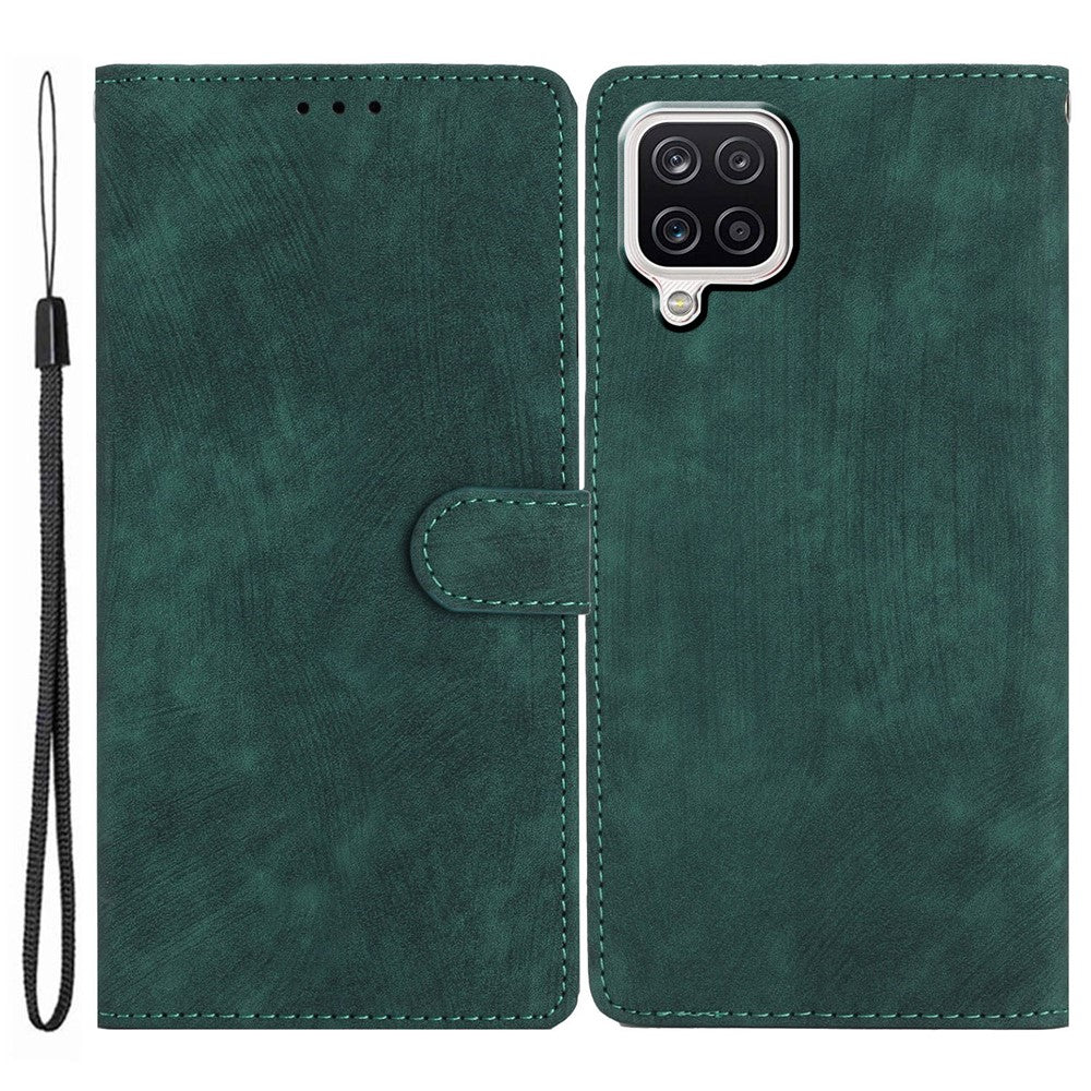 Til Samsung Galaxy A22 4G (EU-version) PU læderpung beskyttende cover skin-touch flip-stand telefoncover