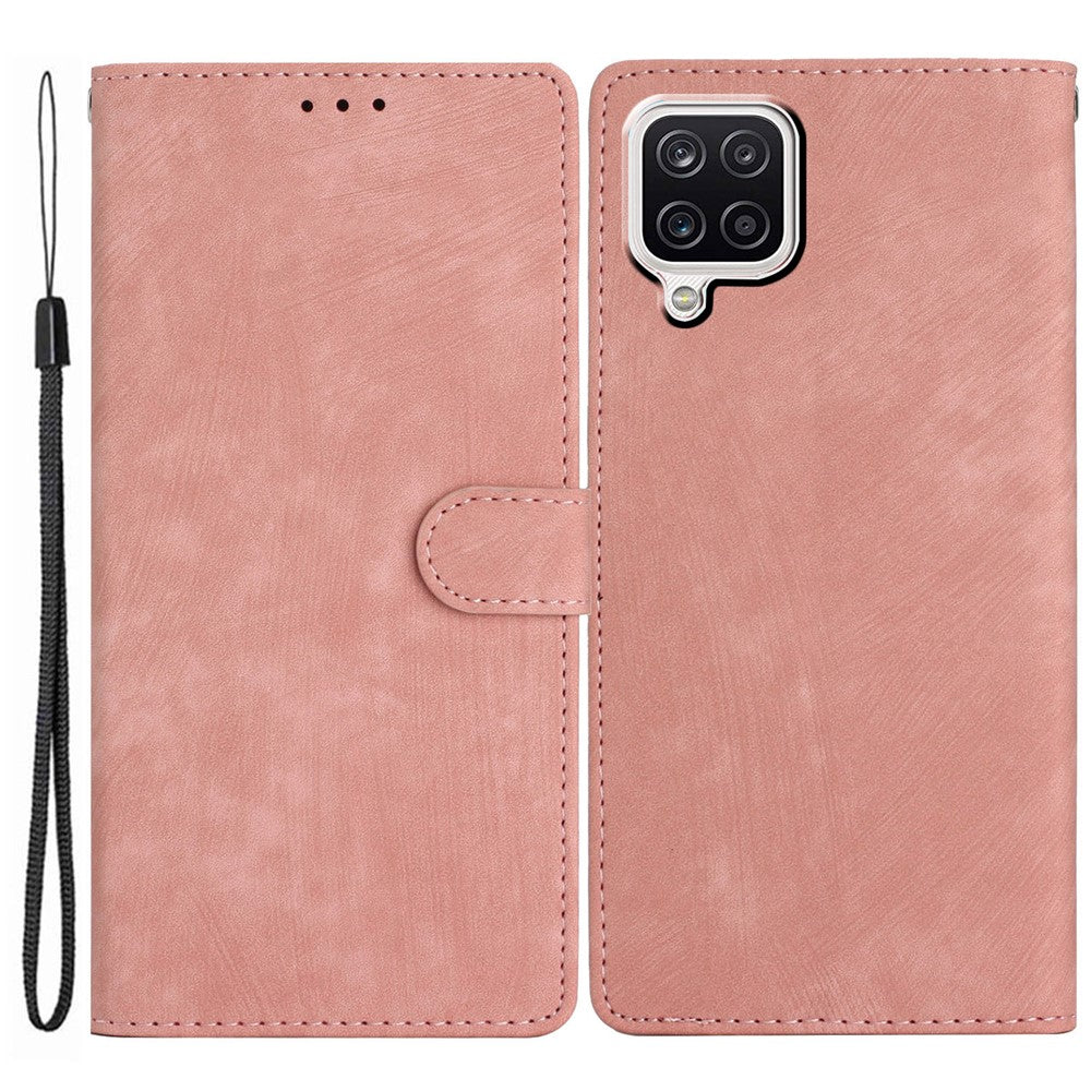 Til Samsung Galaxy A22 4G (EU-version) PU læderpung beskyttende cover skin-touch flip-stand telefoncover