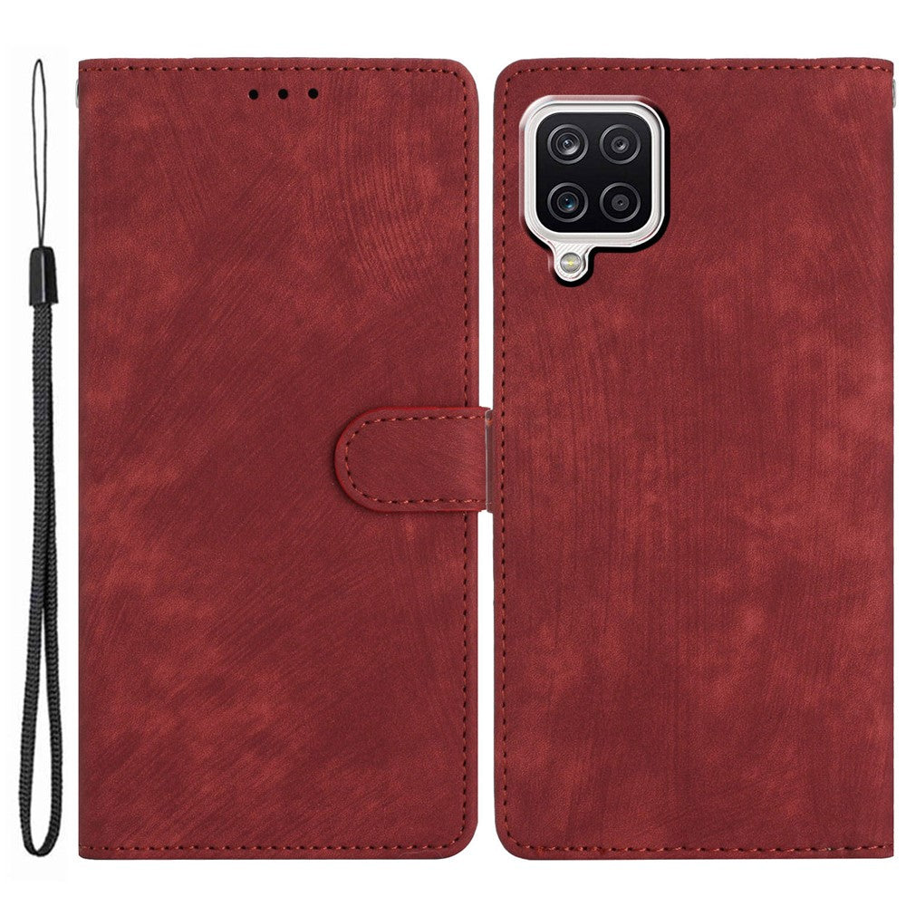 Til Samsung Galaxy A22 4G (EU-version) PU læderpung beskyttende cover skin-touch flip-stand telefoncover