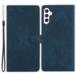 For Samsung Galaxy A24 4G (162.1 x 77.6 x 8.3mm) Solid Color Skin-touch Phone Stand Case Leather Wallet Shell