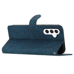 For Samsung Galaxy A24 4G (162.1 x 77.6 x 8.3mm) Solid Color Skin-touch Phone Stand Case Leather Wallet Shell