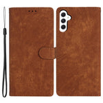 For Samsung Galaxy A24 4G (162.1 x 77.6 x 8.3mm) Solid Color Skin-touch Phone Stand Case Leather Wallet Shell