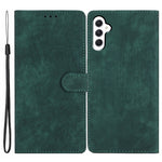 For Samsung Galaxy A24 4G (162.1 x 77.6 x 8.3mm) Solid Color Skin-touch Phone Stand Case Leather Wallet Shell