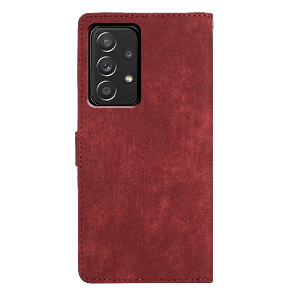 For Samsung Galaxy A73 5G PU Leather Full Protection Cover Skin-touch Wallet Stand Phone Case