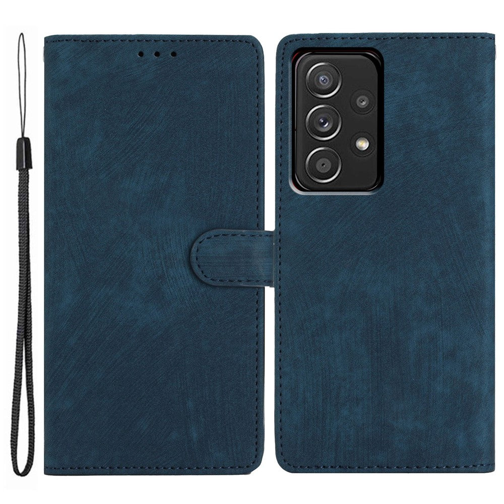For Samsung Galaxy A73 5G PU Leather Full Protection Cover Skin-touch Wallet Stand Phone Case