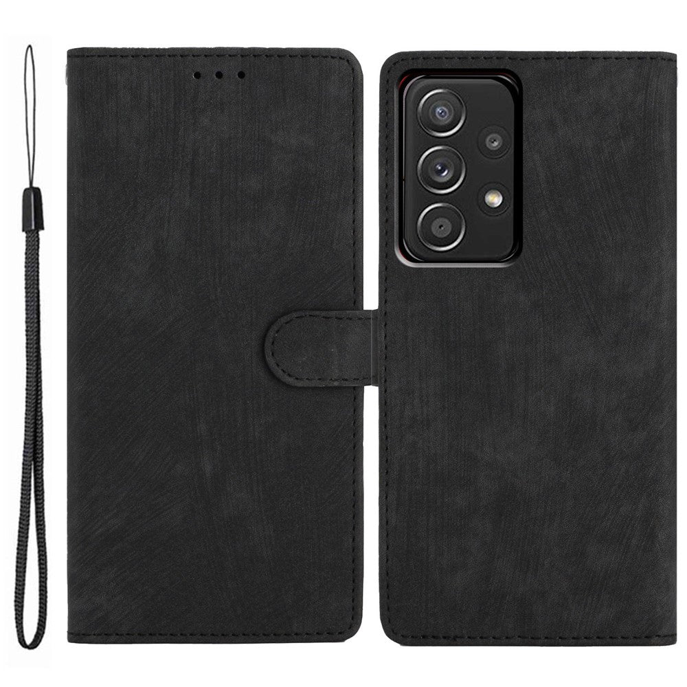 For Samsung Galaxy A73 5G PU Leather Full Protection Cover Skin-touch Wallet Stand Phone Case