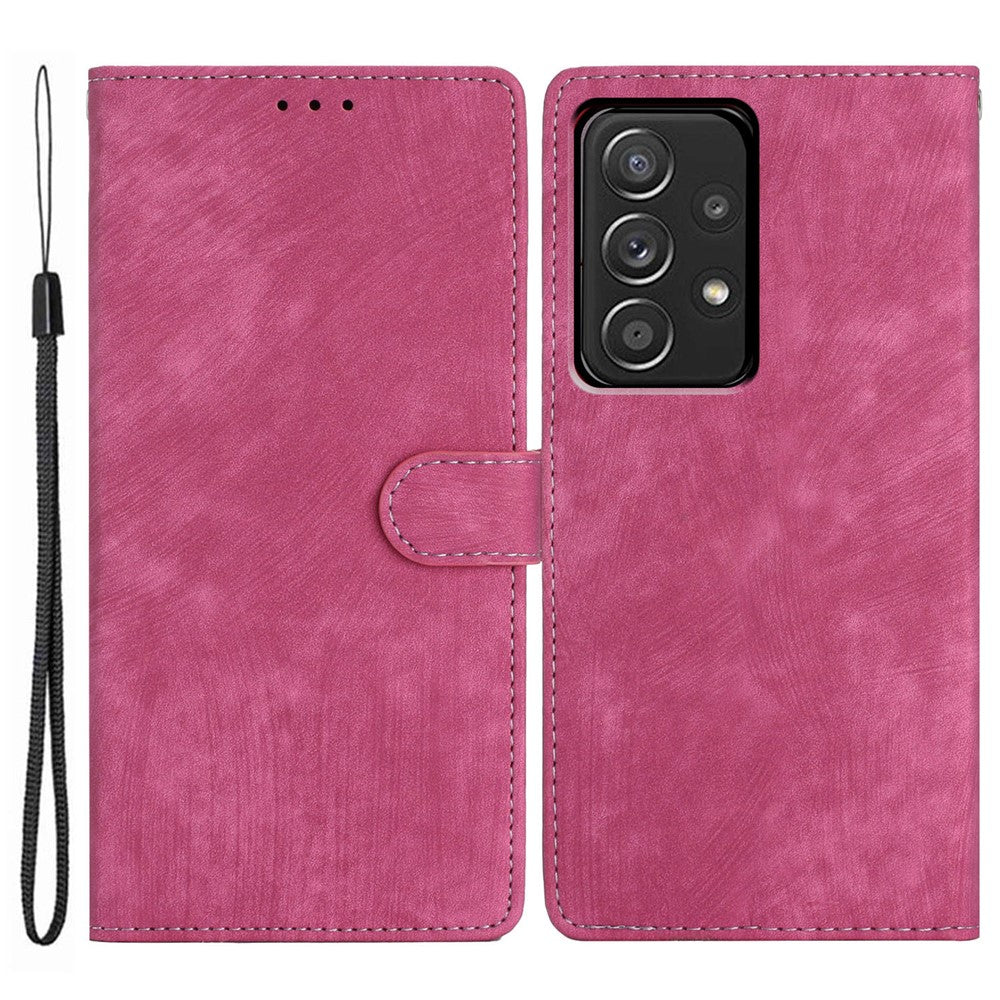 For Samsung Galaxy A73 5G PU Leather Full Protection Cover Skin-touch Wallet Stand Phone Case