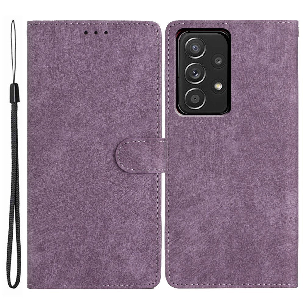 For Samsung Galaxy A53 5G Skin-touch PU Leather Wallet Stand Phone Case Full Protection Shell