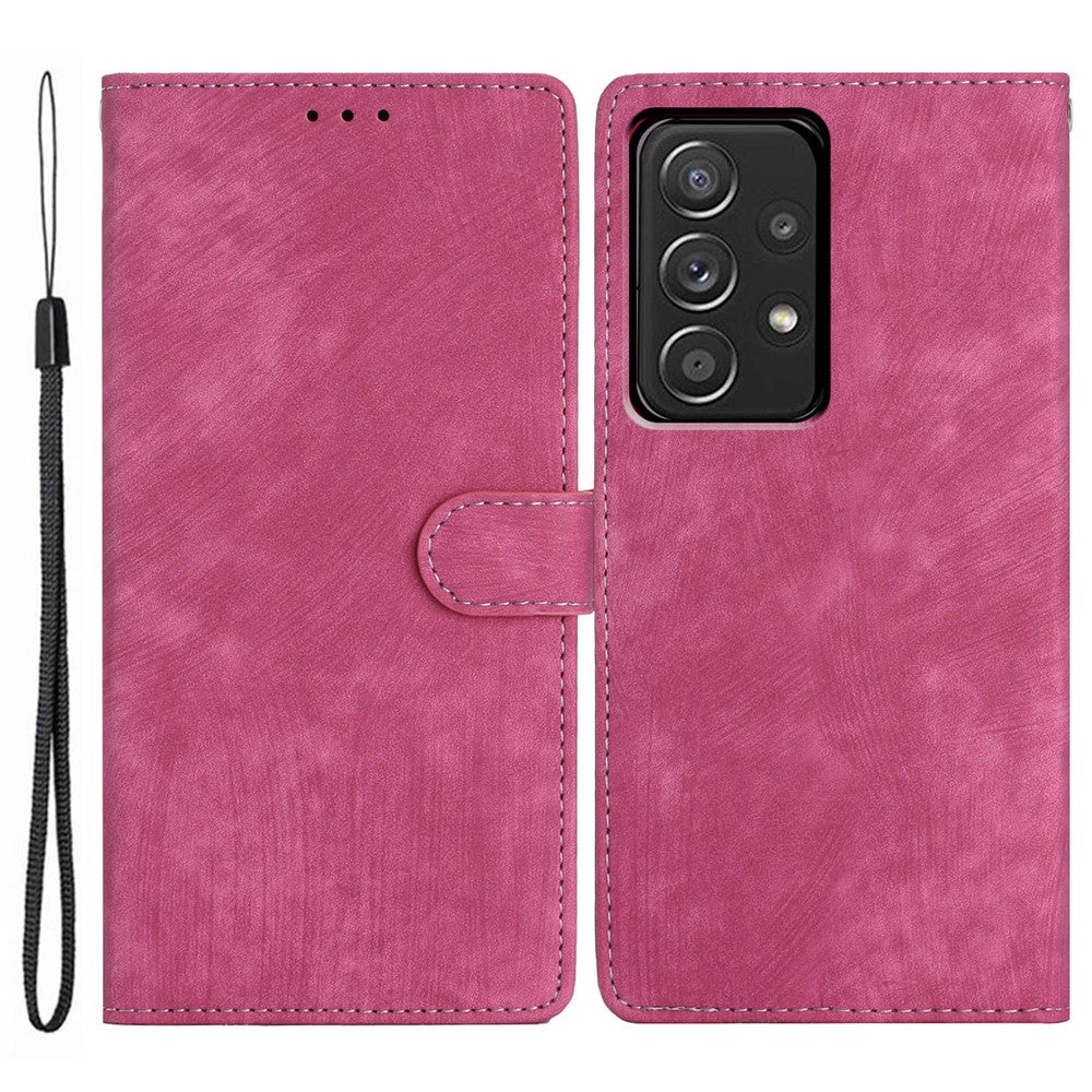 Samsung Galaxy A33 5G Skin-touch PU-läderfodral med fällbart stativ och plånboksfodral