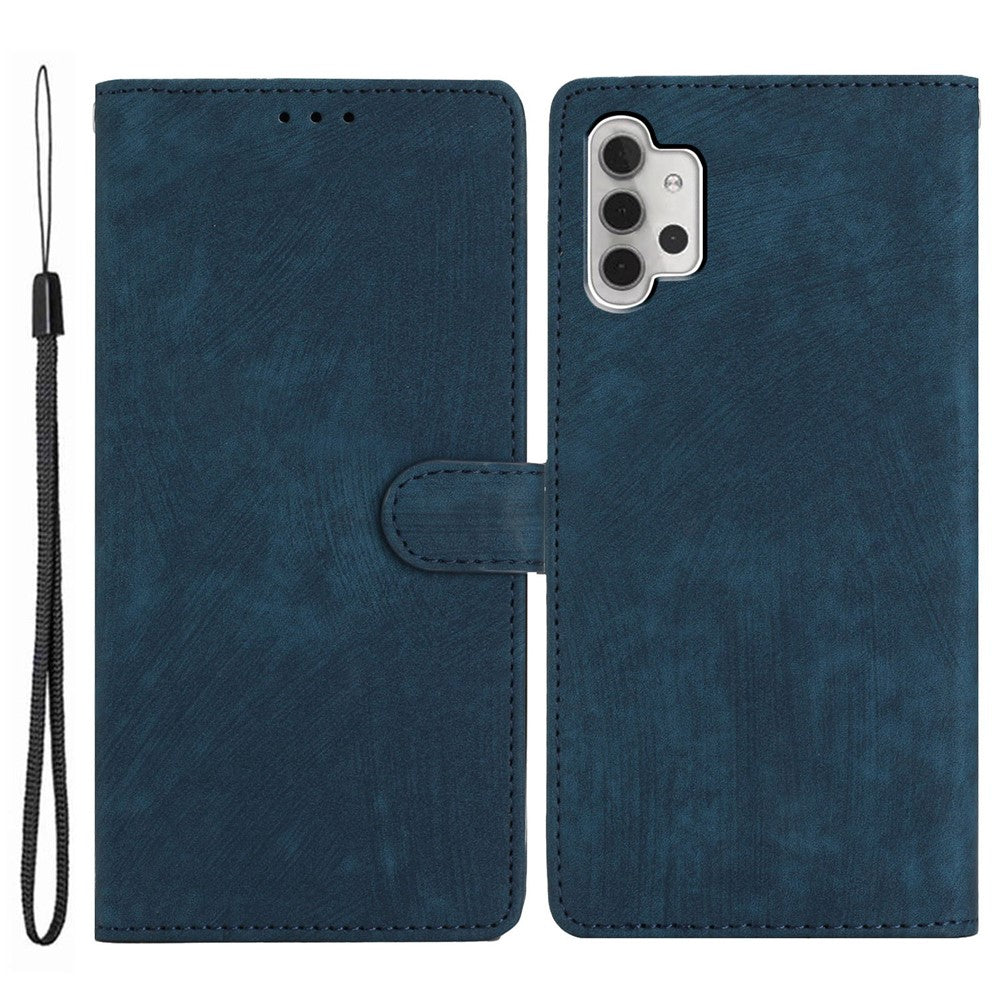 Til Samsung Galaxy A32 5G / M32 5G PU-læderpung Mobilcover Hudvenlig Anti-drop Skal med Stand