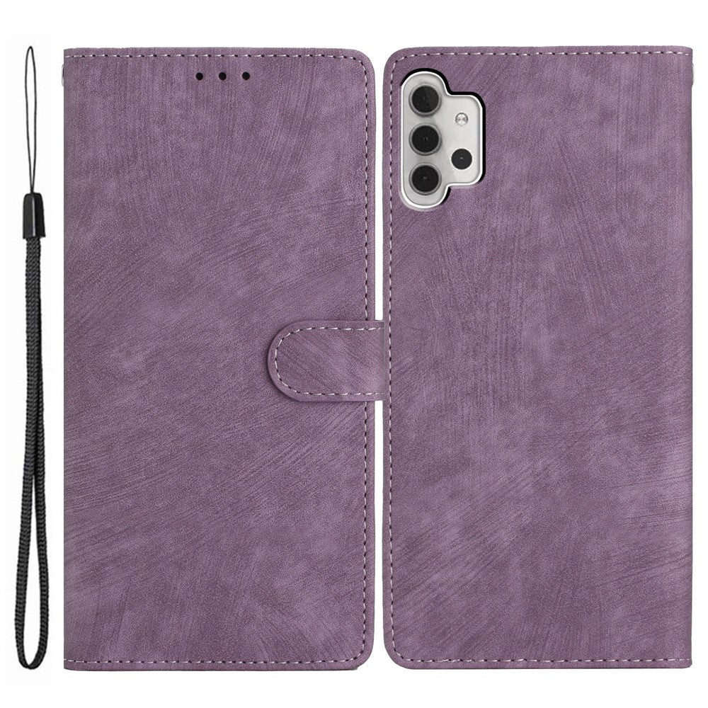 Til Samsung Galaxy A32 5G / M32 5G PU-læderpung Mobilcover Hudvenlig Anti-drop Skal med Stand