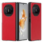 For Huawei Mate X3 5G Folding Phone Case Litchi Texture PU Leather Coated PC Phone Shell Cover